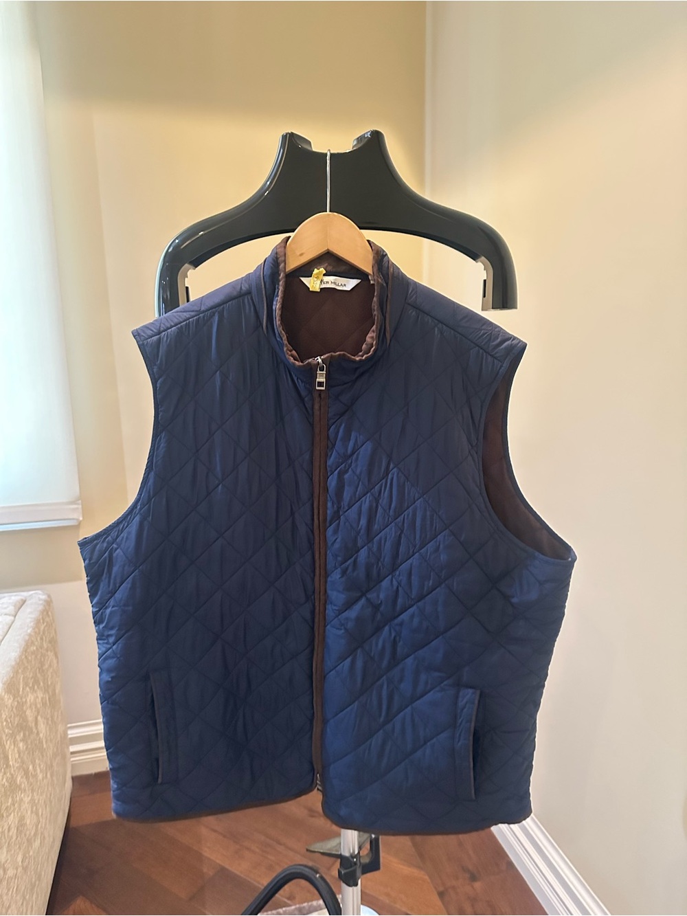 Peter Millar quilted blue vest size xxl